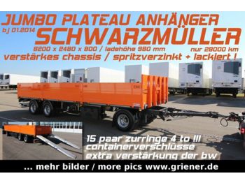 Tieflader Anhänger Schwarzmüller AD 24/ JUMBO PLATEAU TIEFLADER rampen / 30 x 4 t: das Bild 1