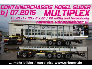 Container/ Wechselfahrgestell Auflieger Kögel S24-2 / 1x 40/1x30 /20 mittig CONTAINER SLIDER !: das Bild 1