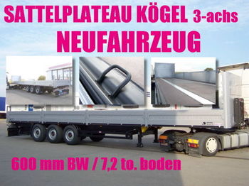 Kögel SN 24 / PLATEAU / plattform / baustoffe / STAHL - Pritschenauflieger/ Plattformauflieger
