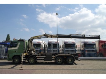 Containerwagen/ Wechselfahrgestell LKW Volvo FH13 440 8x4 CONTAINER SYSTEM + PALFINGER CRANE: das Bild 1