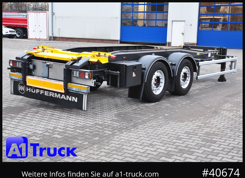 Abrollanhänger/ Absetzanhänger HUEFFERMANN HTSA 18.77, Tandem, Schlitten, oben gekuppelt,