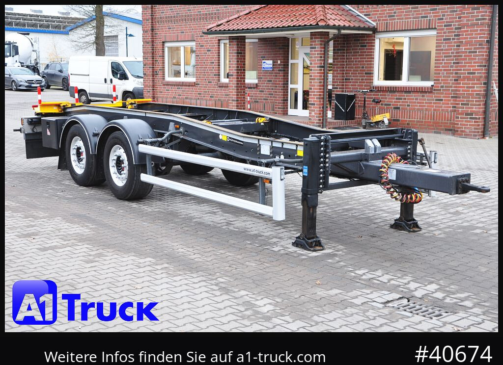 Abrollanhänger/ Absetzanhänger HUEFFERMANN HTSA 18.77, Tandem, Schlitten, oben gekuppelt,