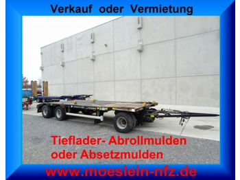 Container/ Wechselfahrgestell Anhänger Möslein MTH 3 3 Achs Kombi- Tieflader- Anhänger fürAbrol: das Bild 1