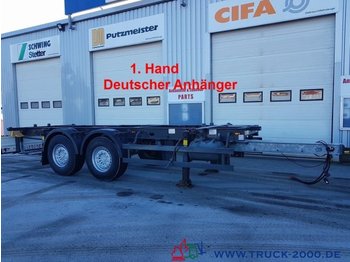 Container/ Wechselfahrgestell Anhänger Schmitz ZWF18 BDF Tandem 1.Hand SAF Achsen Scheibenbrems: das Bild 1