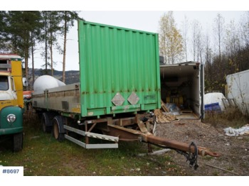 Container/ Wechselfahrgestell Anhänger Wilco 2 axle container trailer with flatbed. Repair object: das Bild 1