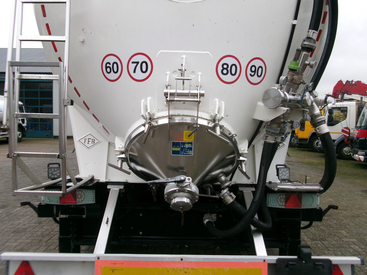 Tankauflieger Für die Beförderung von Mehl Feldbinder Powder tank alu 63 m3 (tipping): das Bild 12