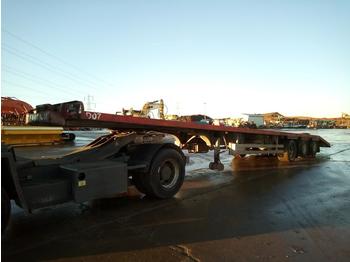 Pritschenauflieger/ Plattformauflieger Fruehauf T180 Tri Axle Flat Bed Beaver Tail Trailer: das Bild 1