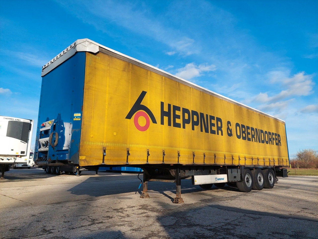 Planenauflieger Krone SD Standard Coil Mulde lenkbare Hinterachse