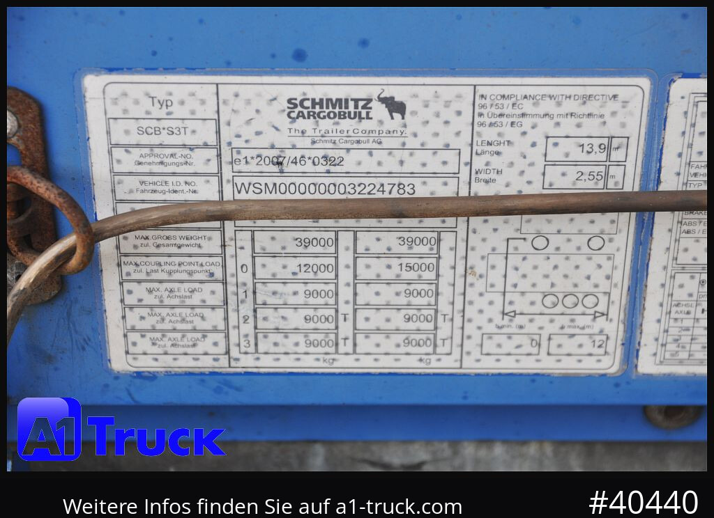 Planenauflieger SCHMITZ Tautliner, Code XL, Coil, Bahn, verzinkt