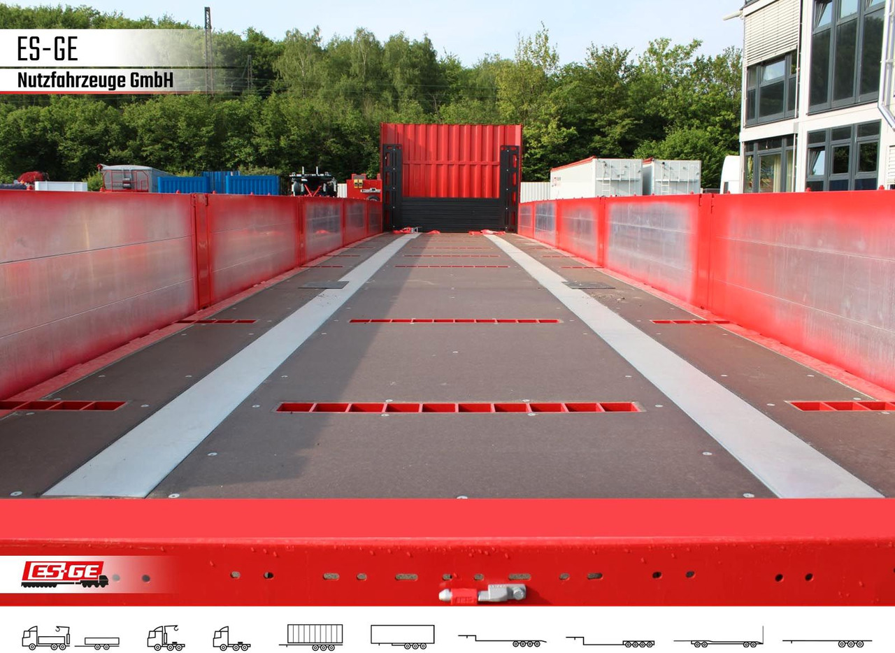 Pritschenauflieger/ Plattformauflieger Kögel Multi Chassis, verstärkt, Bordwände
