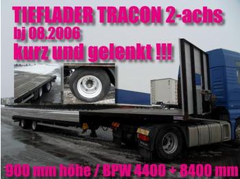  TRACON 2-achs / LENKACHSE / BPW / NL 28690 kg - Pritschenauflieger/ Plattformauflieger