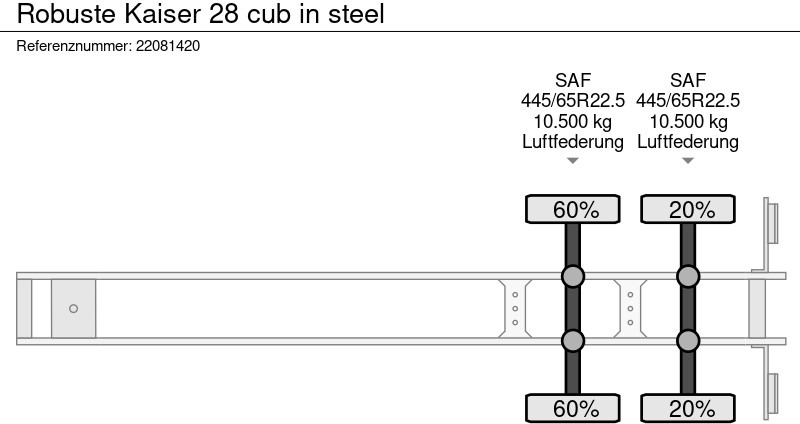 Kipper Auflieger Robuste Kaiser 28 cub in steel: das Bild 10