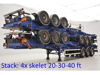 Container/ Wechselfahrgestell Auflieger SDC Stack 4 x skelet 20-30-40 ft: das Bild 1