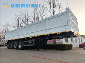Container/ Wechselfahrgestell Auflieger Für die Beförderung von Container SUNSKY 60Ton 4 axle sidewall tipper trailer: das Bild 3