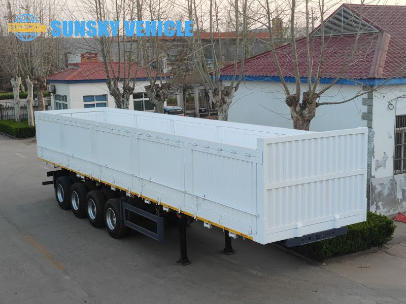 Container/ Wechselfahrgestell Auflieger Für die Beförderung von Container SUNSKY 60Ton 4 axle sidewall tipper trailer: das Bild 3