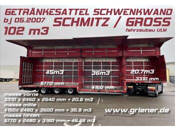 Getränkeaufbau Auflieger Schmitz Cargobull JUMBO /GETRÄNKE SCHWENKWAND BPW 102 M3 !!!!!!!!!: das Bild 1