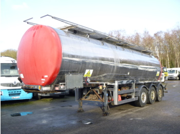 Clayton Chemical tank inox 30.4 m3 / 1 comp + pump - Tankauflieger