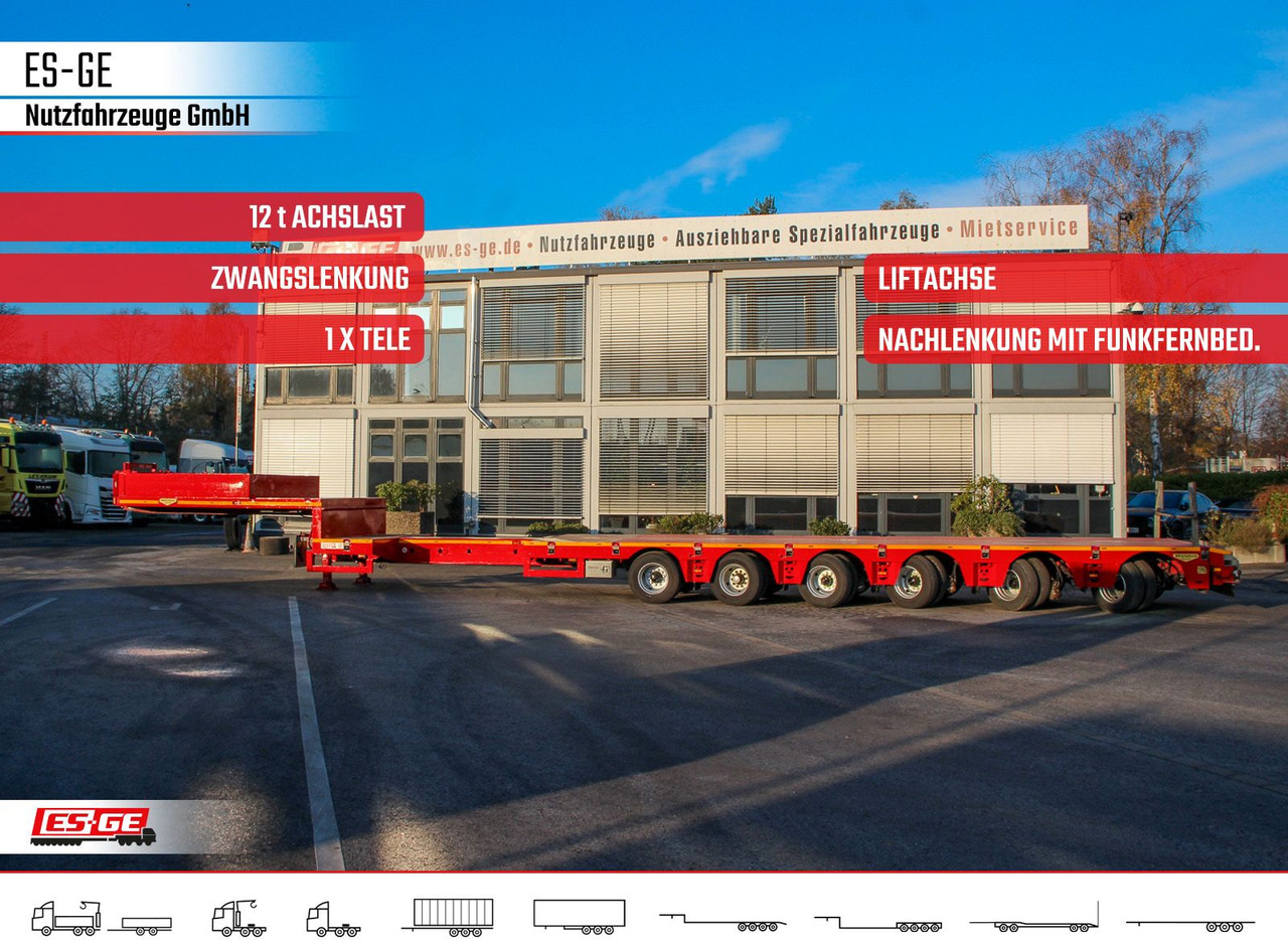 Tieflader Auflieger Broshuis 6-Achs-Satteltieflader - teleskopierbar