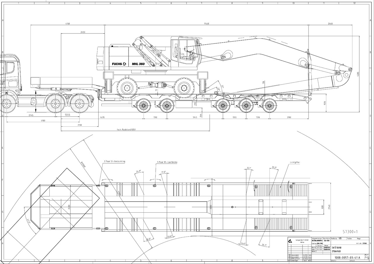 Tieflader Auflieger Langendorf SATUE 50/52