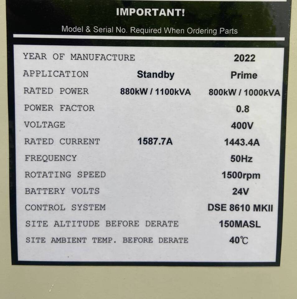 Stromgenerator Cummins KTA38-G5 - 1100 kVA Generator - DPX-18815: das Bild 4