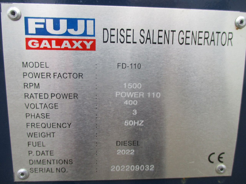 Stromgenerator Diversen Fuji Galaxy FD-110 , New Diesel generator , 110 KVA , 3 Phase , 5 pieces in stock: das Bild 13