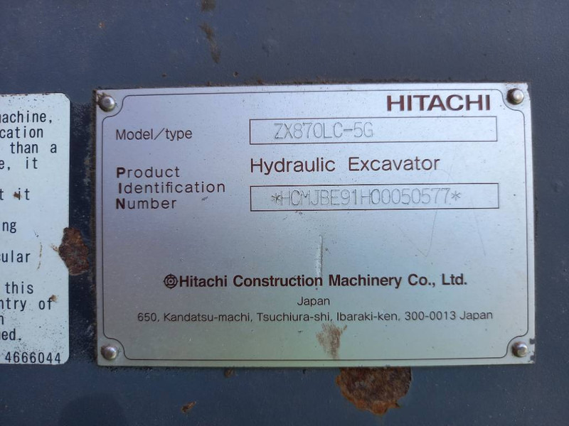 Kettenbagger Hitachi ZX870-5G (MediumReach 14m - Abu Dhabi ): das Bild 10