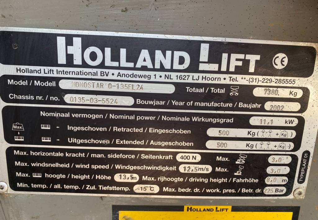 Scherenbühne Holland Lift Q-135EL24 Monostar Electric Scissor WorkLift 15.5M: das Bild 10