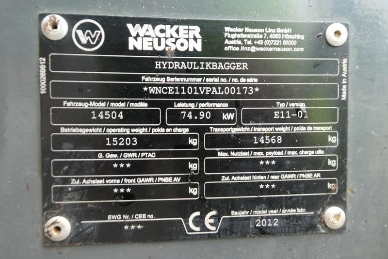 Kettenbagger Wacker SE 14.504 -Z+Power-tilt