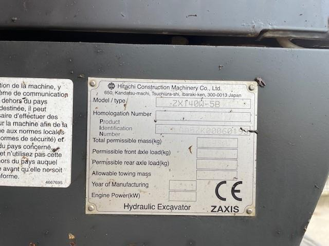 Mobilbagger Hitachi ZX140W-5B