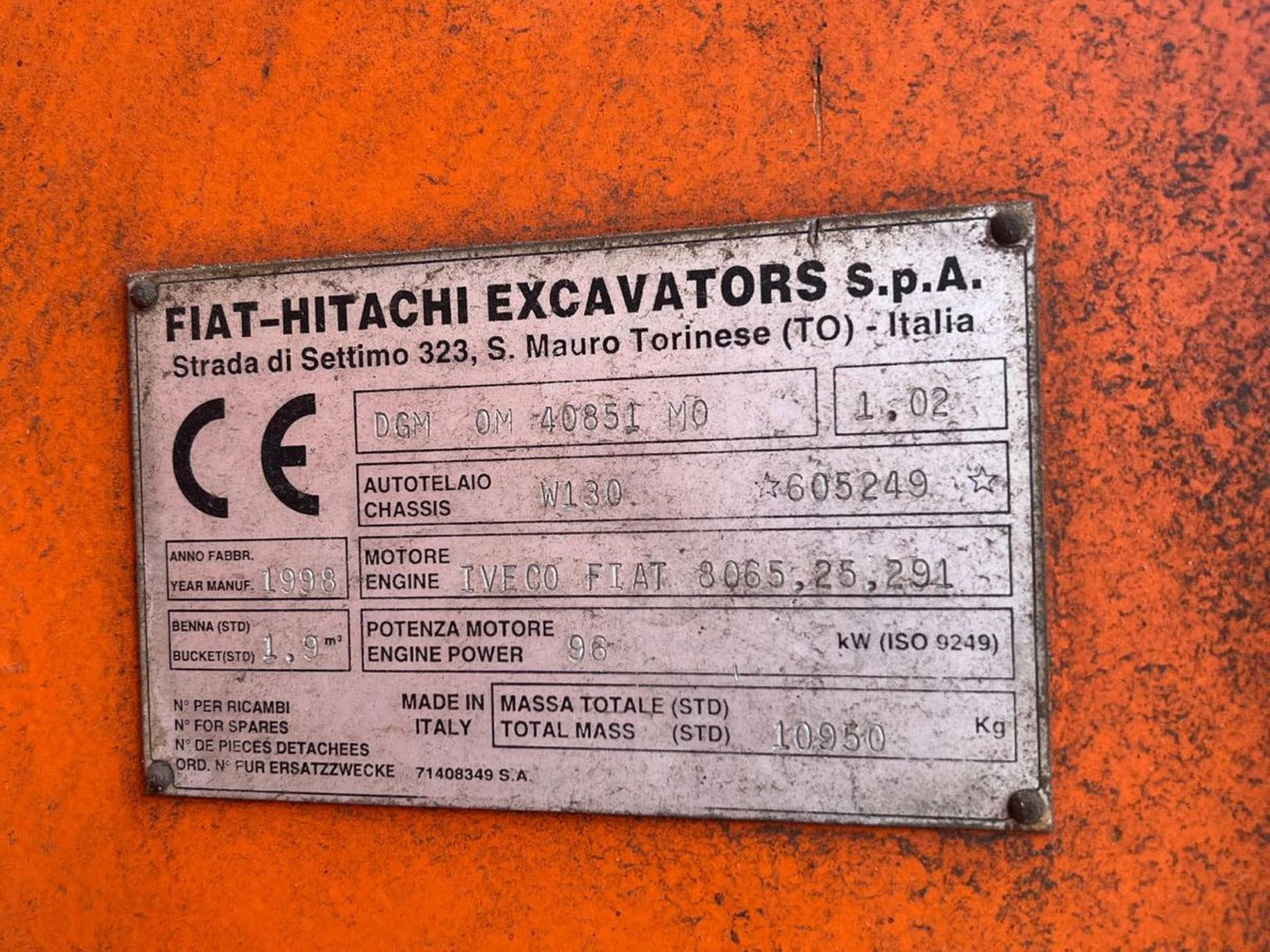 Radlader FIAT HITACHI W130