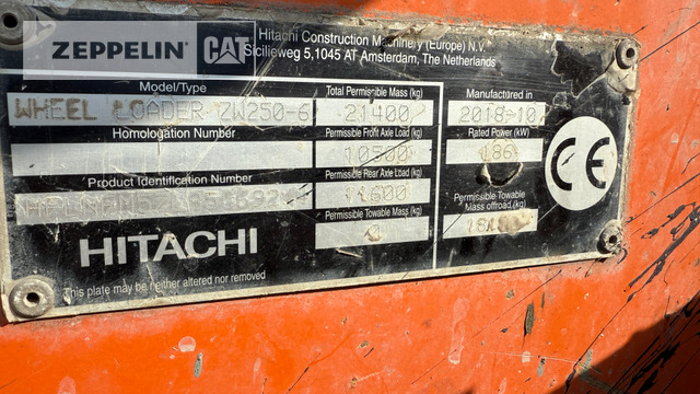 Radlader Hitachi ZW250-6