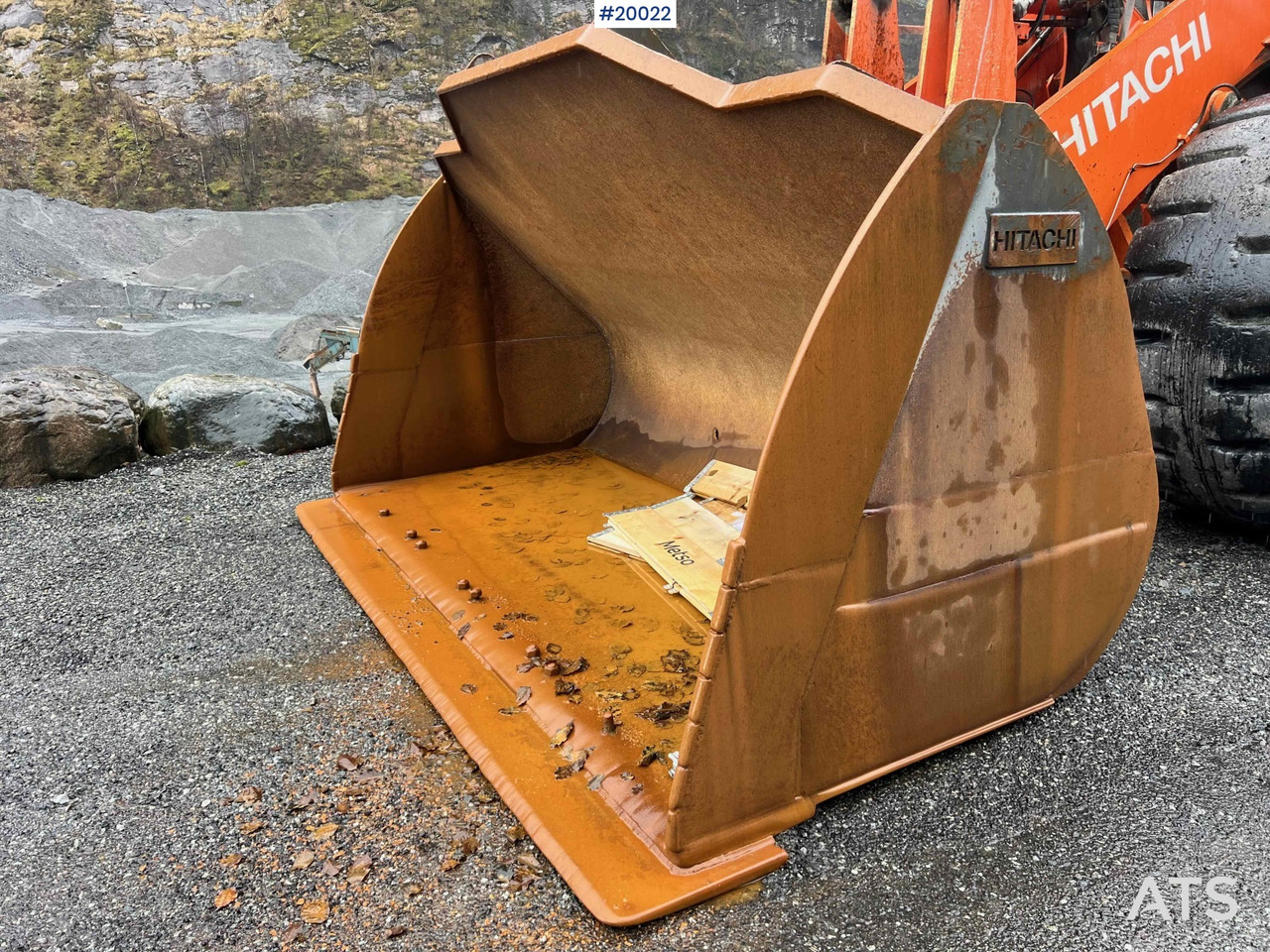 Radlader Hitachi zw370-6 hjullaster m / vekt, skriver og skuffe