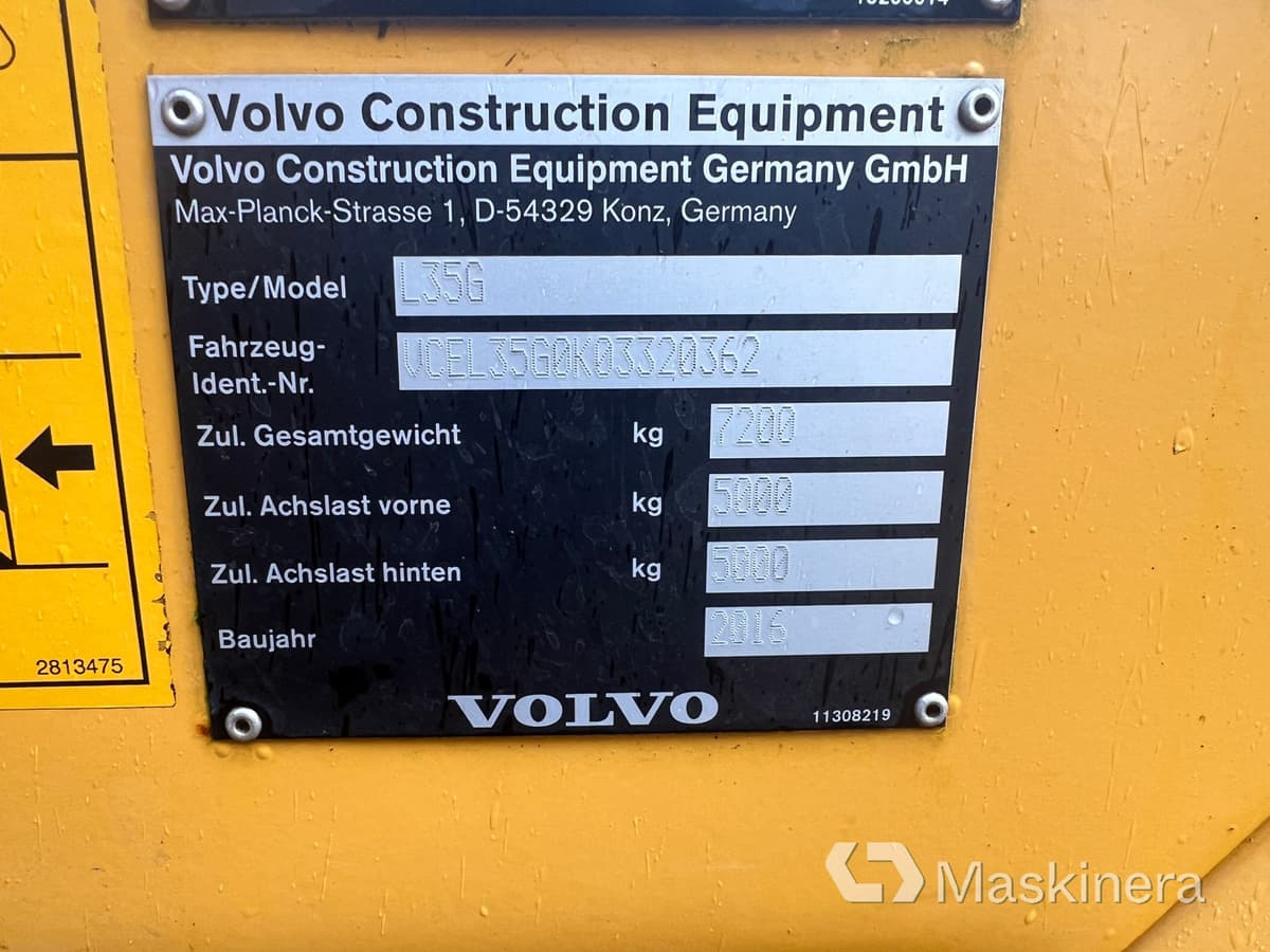 Radlader Hjullastare Volvo L35G med redskap