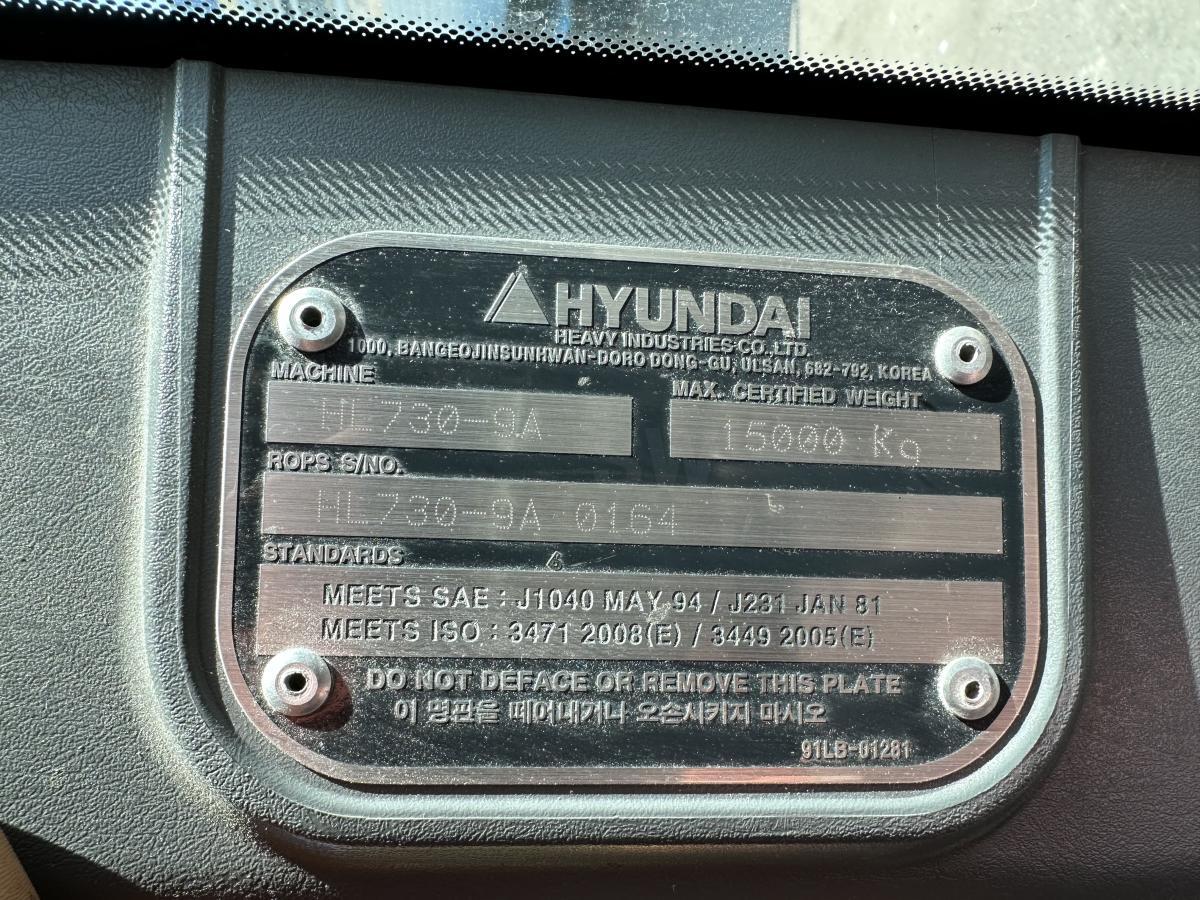 Radlader Hyundai HL730-9A 4X4 Radlader Mulch-/Klappschaufel KLIMA A/C