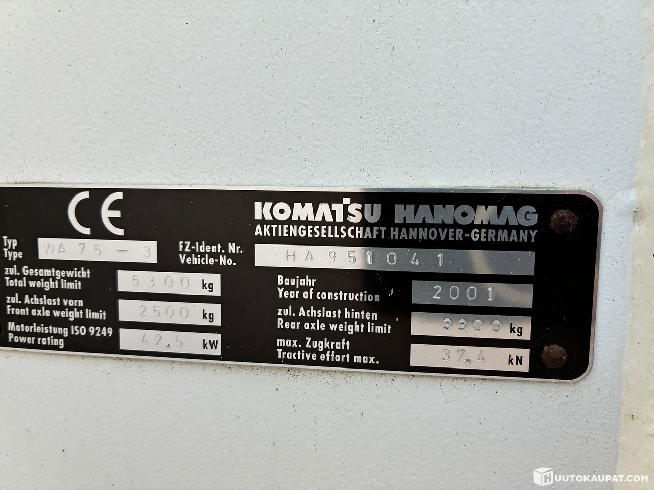 Radlader Komatsu WA 75-3, 2001 wheel loader, Pälkäne