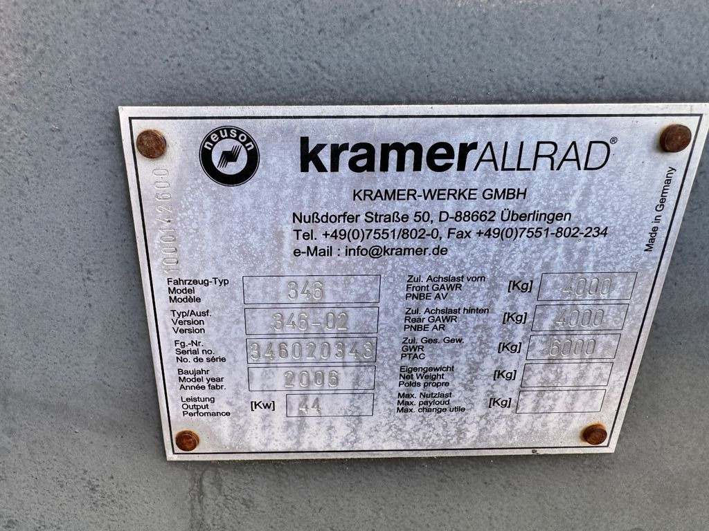 Radlader Kramer 850  Palettengabel und Schaufel