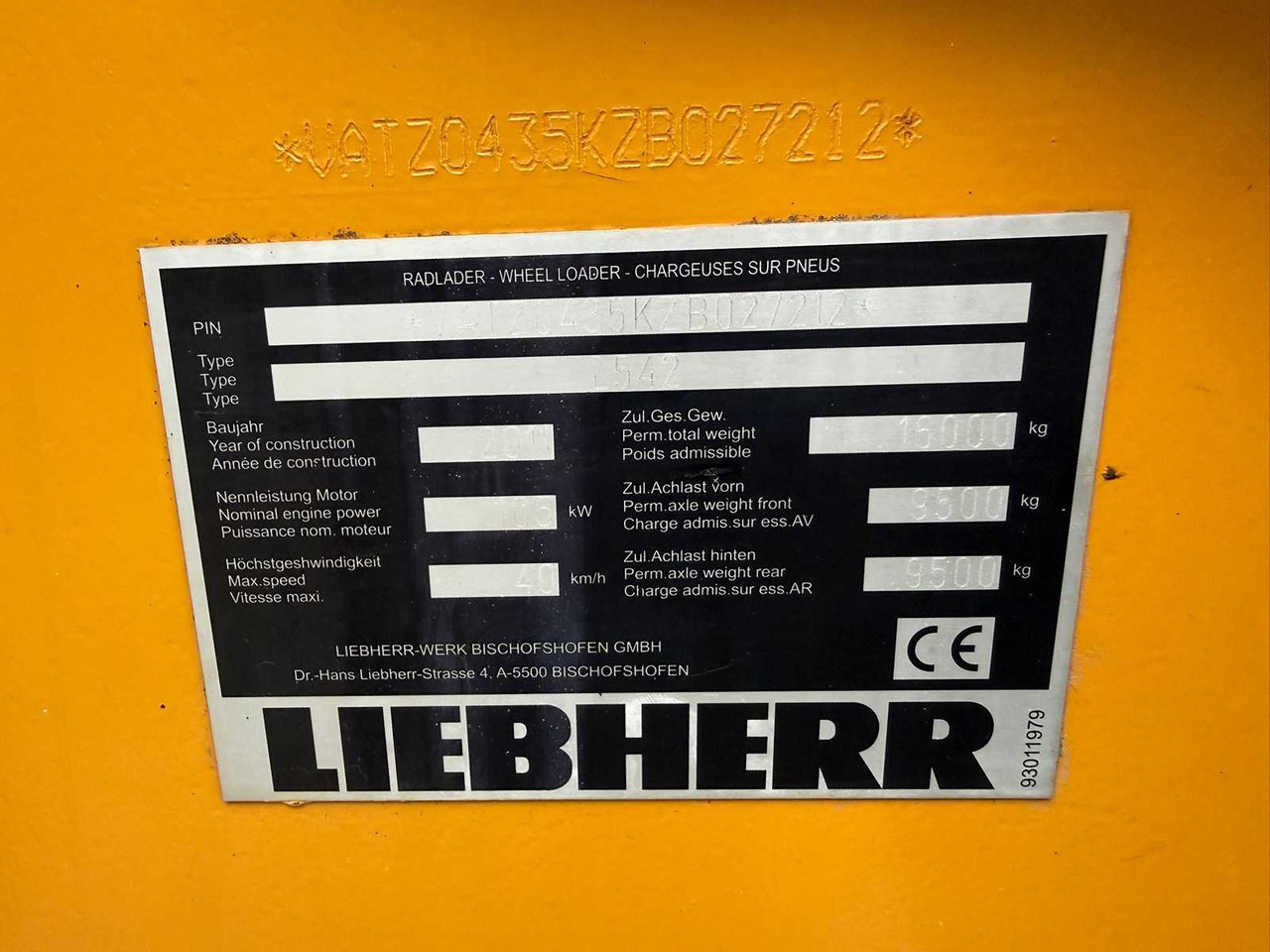 Radlader LIEBHERR - 2011 - L542 - SHOVEL