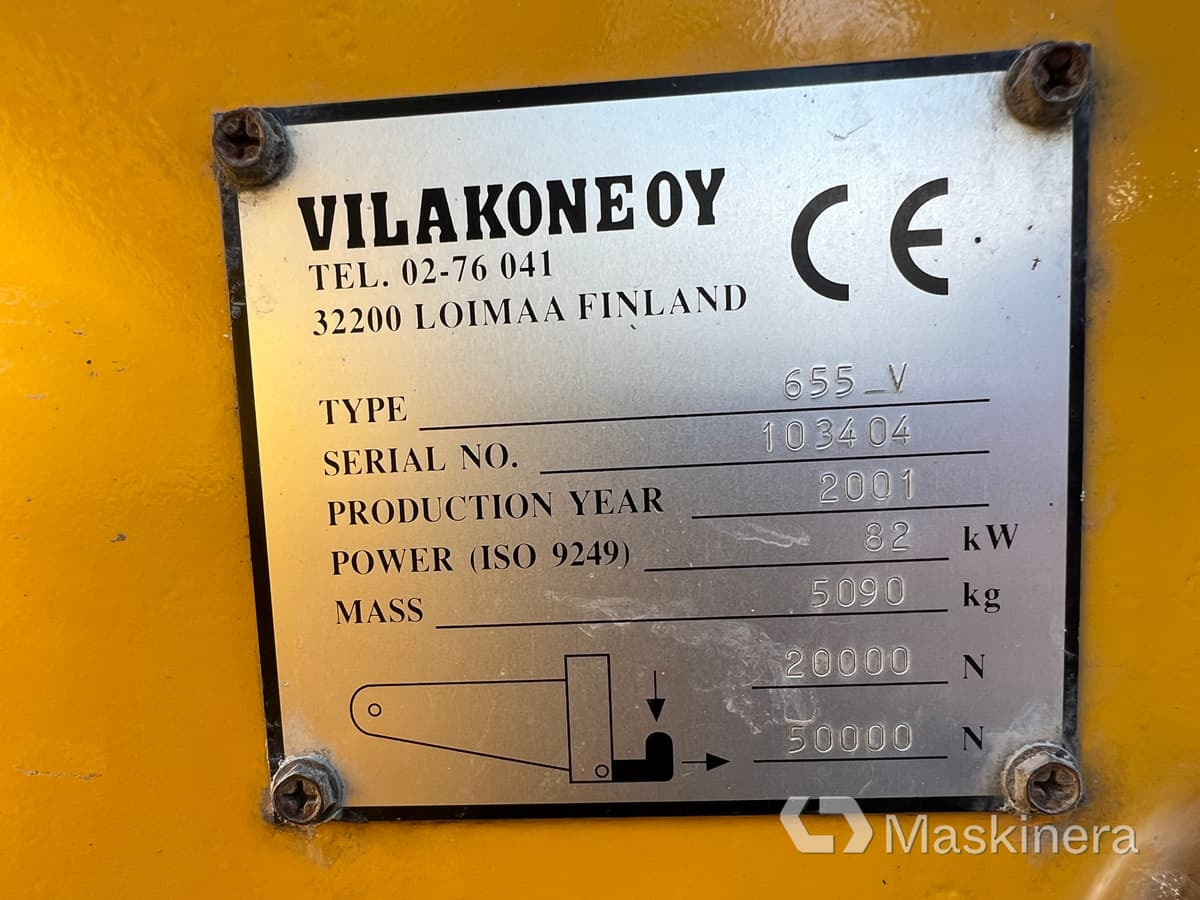 Radlader Redskapsbärare Wille 655 med vikplog