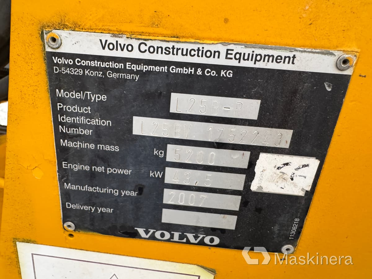 Radlader Volvo L25BV-P Hjullastare Volvo L25B med tillbehör