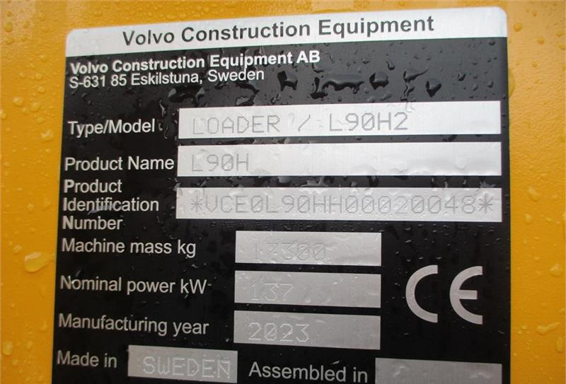 Radlader Volvo L 90 H DK-Maskine med Co-Pilot, EL-stiks, CDC, BSS