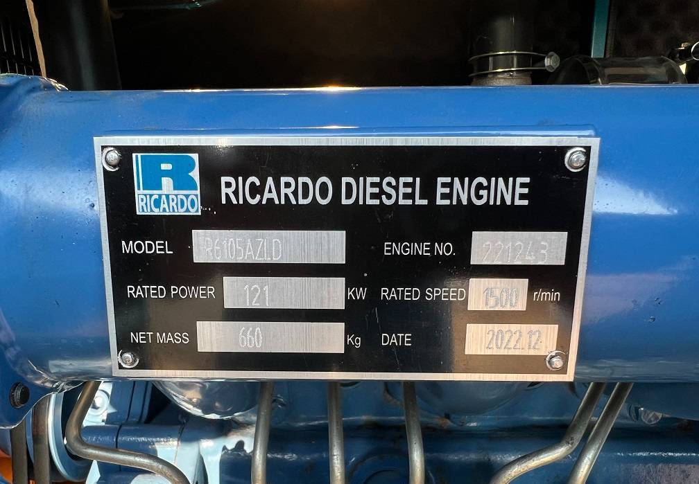 Stromgenerator Ricardo 150KVA (120KW) SILENT GENERATOR 3 PHASE 50HZ 400V: das Bild 9