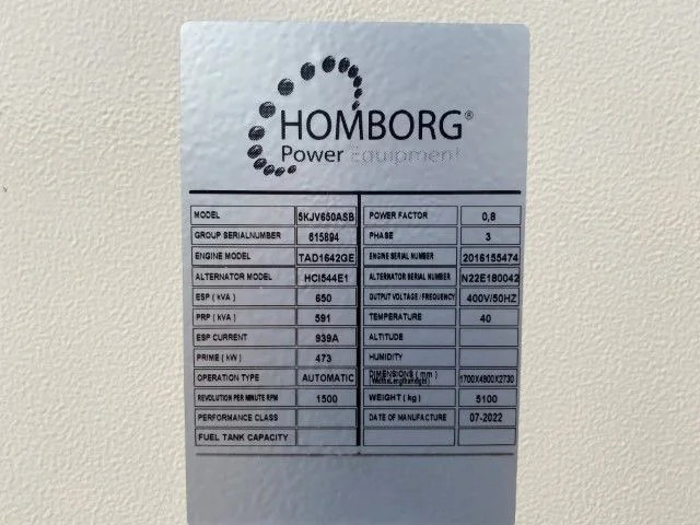 Stromgenerator Volvo TAD 1642 GE Stamford 650 kVA Supersilent generatorset New !: das Bild 12