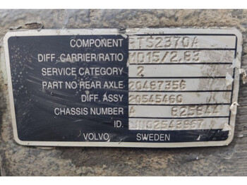 Achse und Teile für LKW Volvo FH4 RTS2370A DRIVEN AXLE RAT 2.83 20487356, 20545460 MD15: das Bild 4