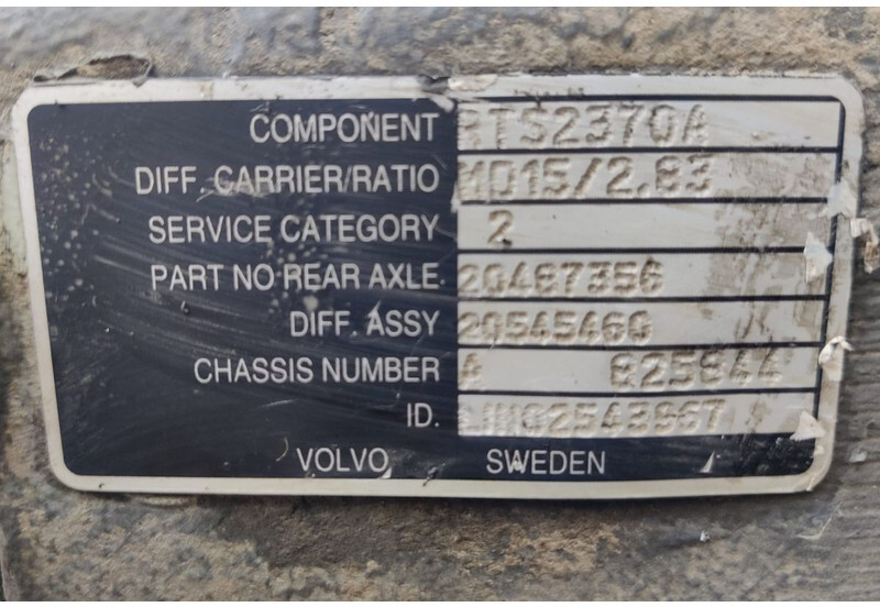 Achse und Teile für LKW Volvo FH4 RTS2370A DRIVEN AXLE RAT 2.83 20487356, 20545460 MD15: das Bild 4