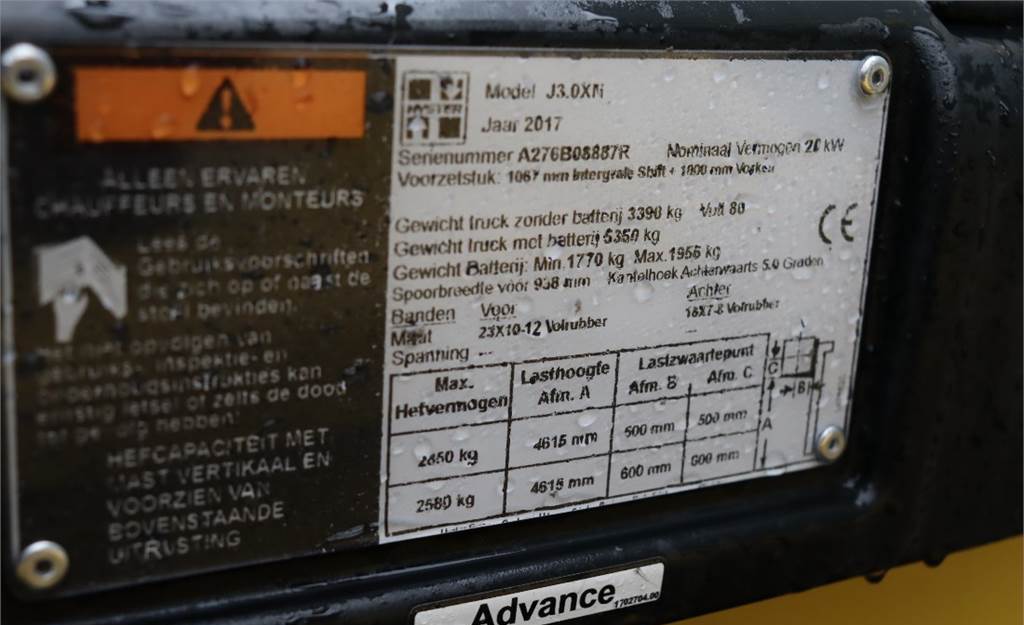 Dieselstapler Hyster J3.0XN Valid inspection, *Guarantee! 3t Electric F