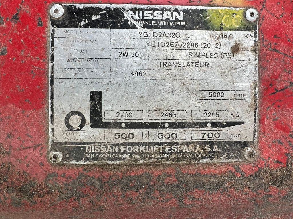 Leasing Angebot für Nissan 32 Diesel 13100 Stunden  Nissan 32 Diesel 13100 Stunden: das Bild 2