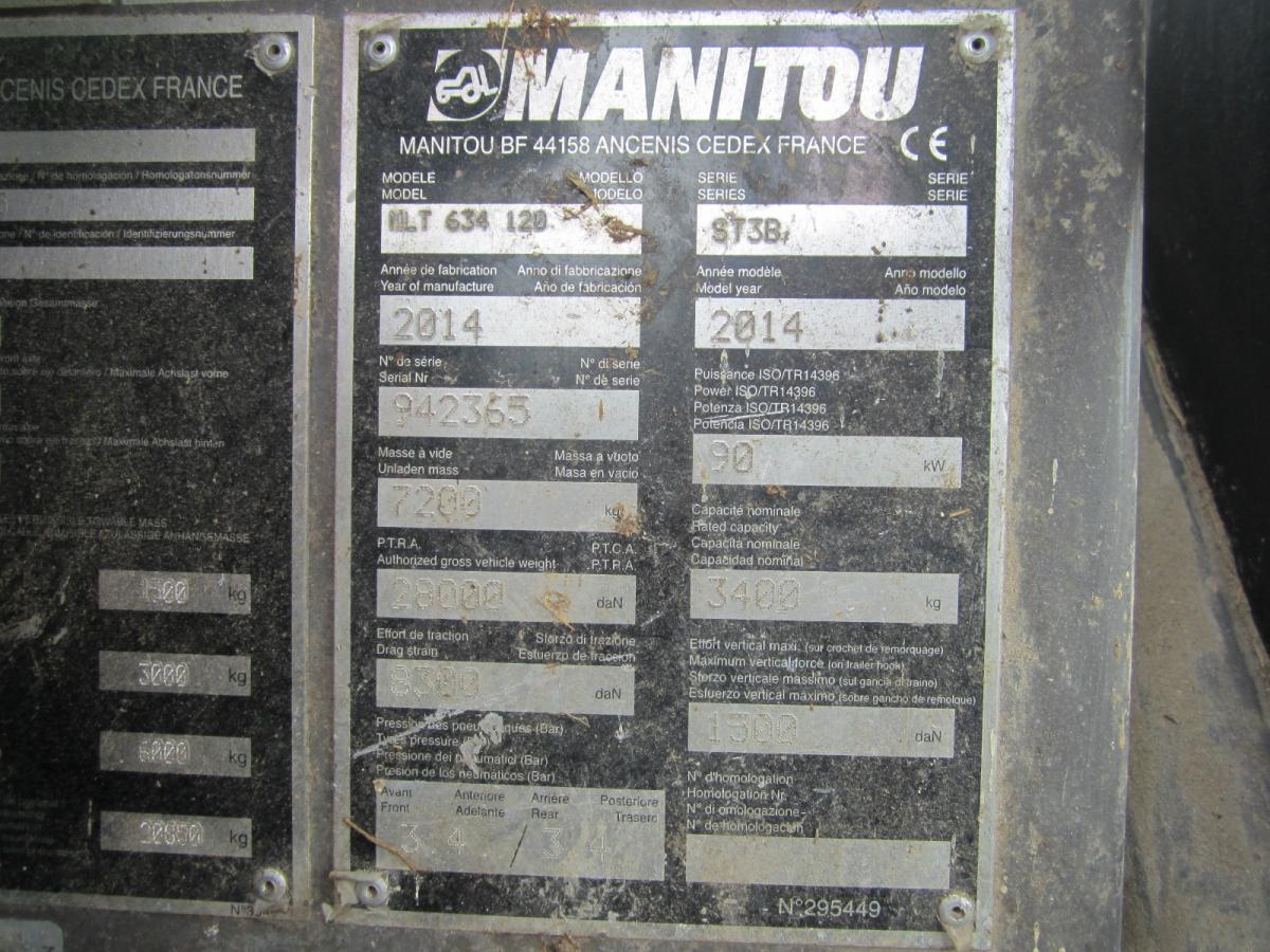 Teleskoplader Manitou MLT 634 - 120 PS
