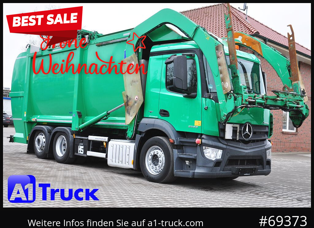 Müllwagen MERCEDES-BENZ Antos 2533, HS Millenium XXL37 Überkopflader,