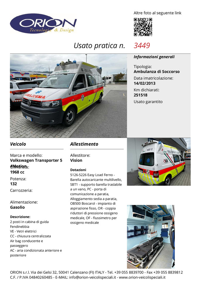 Krankenwagen ORION - ID 3449 Volkswagen Transporter 5 (4x4): das Bild 7