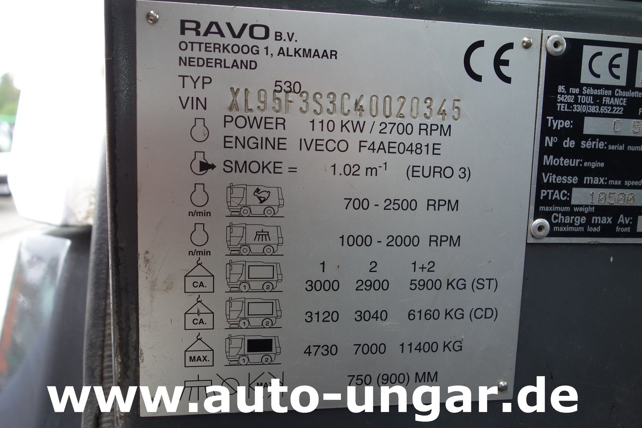 Kehrmaschine Ravo C540 Kehrmaschine Hydrostat - Klima - 1. Hand: das Bild 12